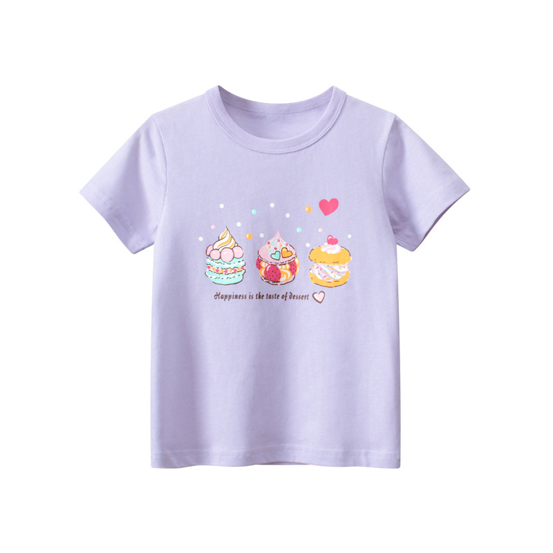 韩版童装儿童短袖t恤2024夏装新款女童宝宝休闲汗衫纯棉女孩T恤