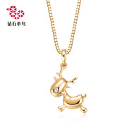 Zbird/Diamond Bird 18K Gold Diamond Pendant Women's Diamond Necklace Genuine Pendant-Xiaolu Bambi