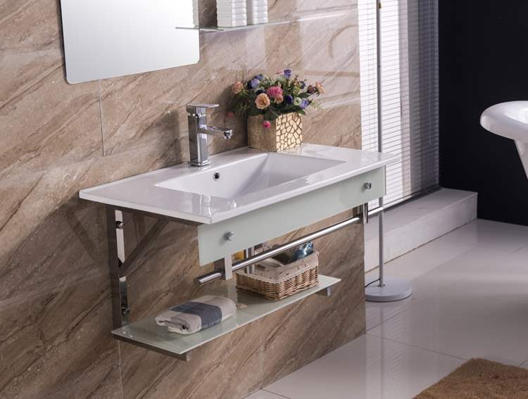 卫生间挂墙式洗脸盆壁挂式陶瓷洗手盆盥洗盆整体支架洗漱台组合