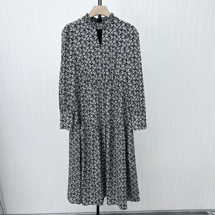 欧●2023冬装新品 法式碎花连衣裙女气质淑女别致茶歇裙长裙638