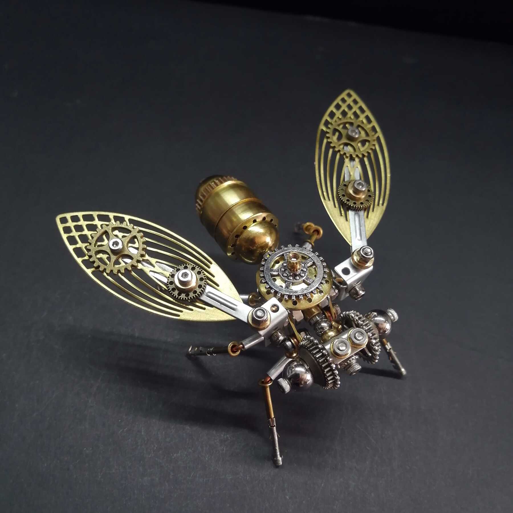 蒸汽朋克机械昆虫苍蝇金属拼装模型创意手工diy制作男孩礼物