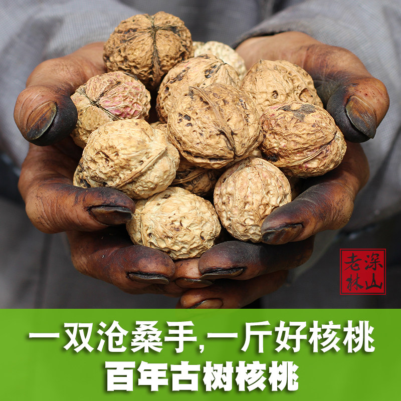 云南纸皮原味核桃 不漂白孕妇零食坚果生核桃 野生薄皮核桃山核桃