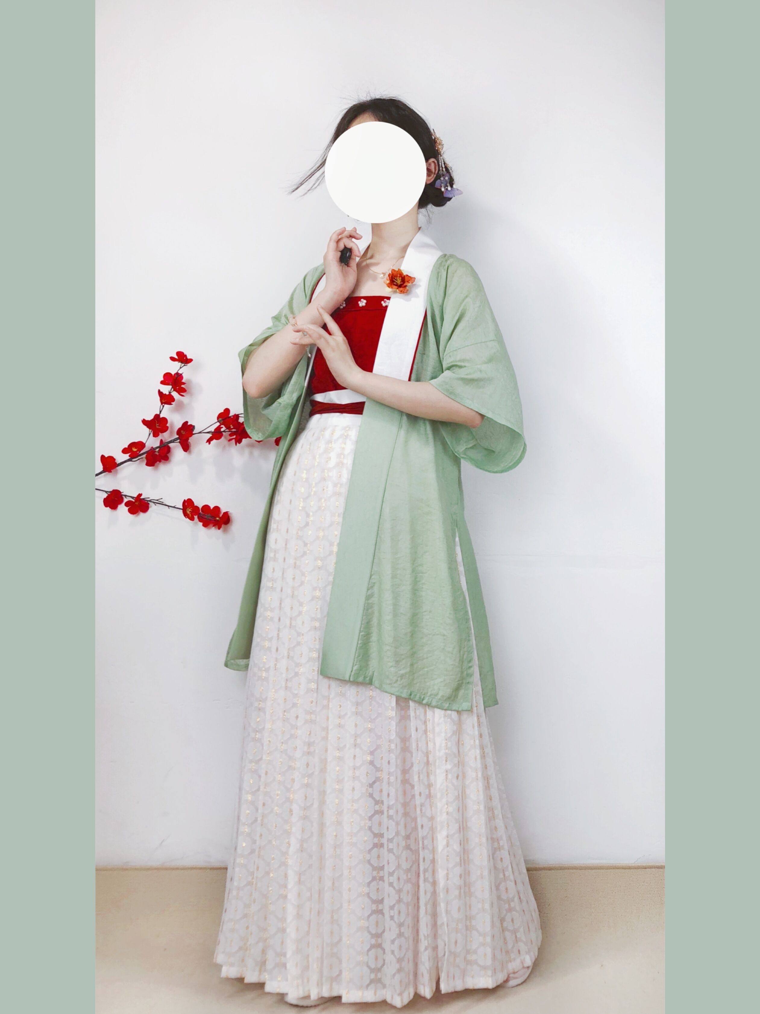 司音阁  宋制新品 半袖 百迭裙 绶带 对襟汉服夏季