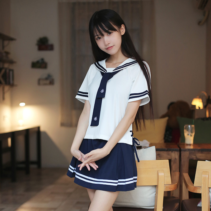 软妹女水手服学院风jk制服套装夏季百褶裙清纯校服班服学生装优惠券