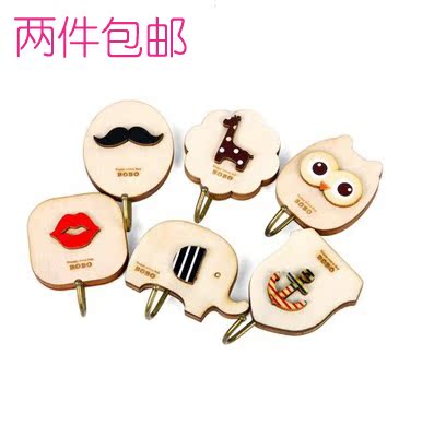 Cartoon Retro originality woodiness Wall hanging kitchen three-dimensional Viscose Sticking hook Strength Hooksin the Storage consolidation , Family finishing equipment , Hook/Sticky hooks category - from Buy2taobao.com to provide professional Taobao agent buy service