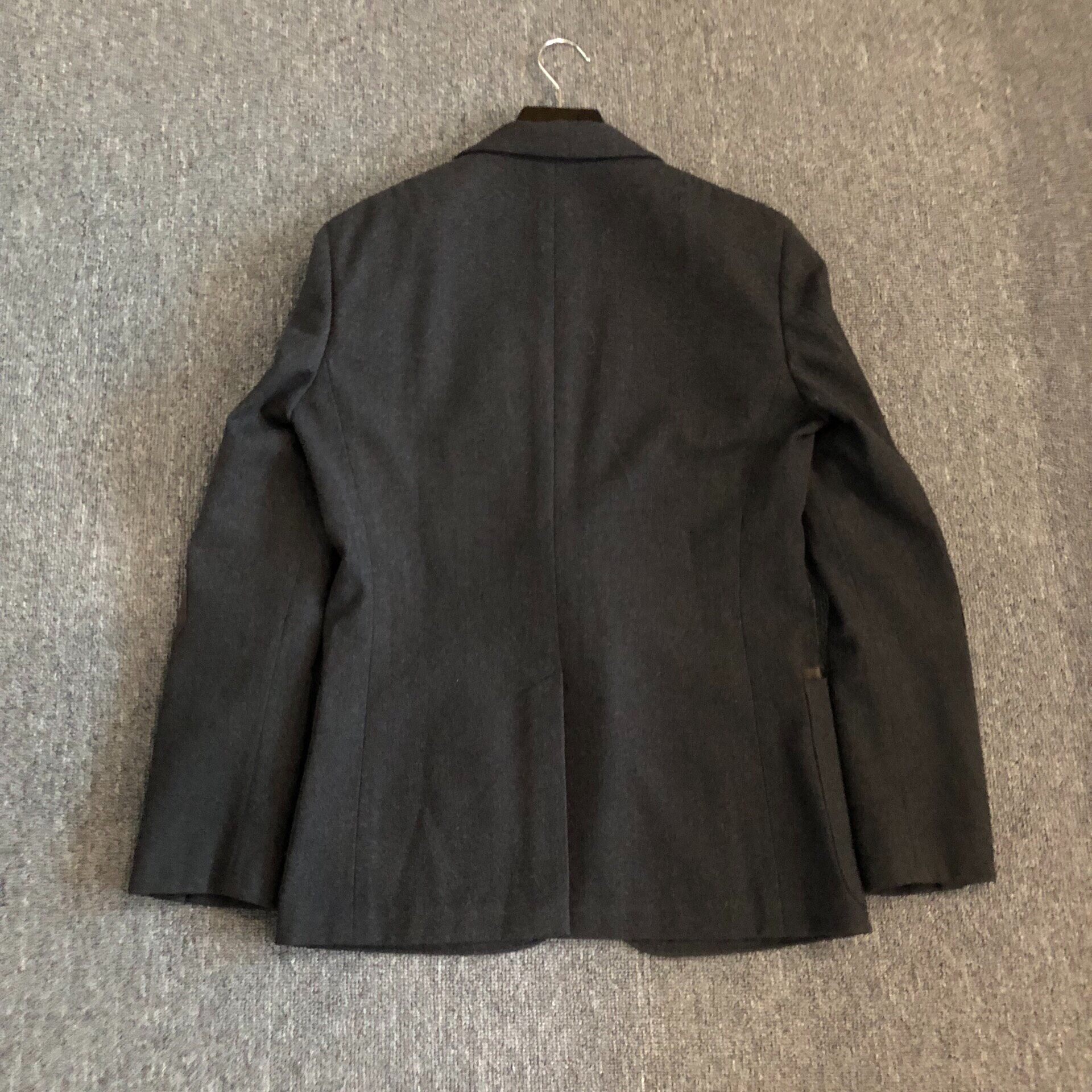 Hermes Dark Gray Wool Suit Jacket — label