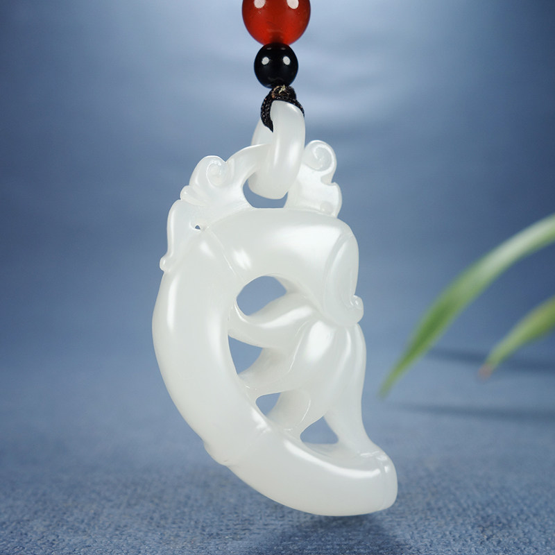 【寓意:节节高升】和田玉白玉竹节挂件吊坠19.99g