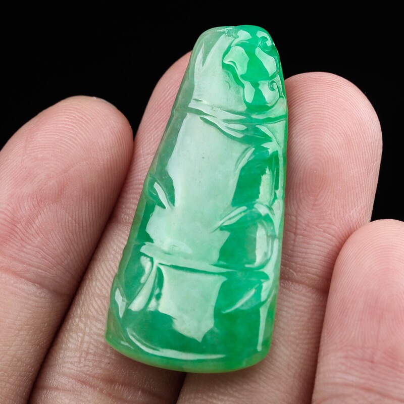 天然老坑a货节节高翡翠吊坠 8.72克