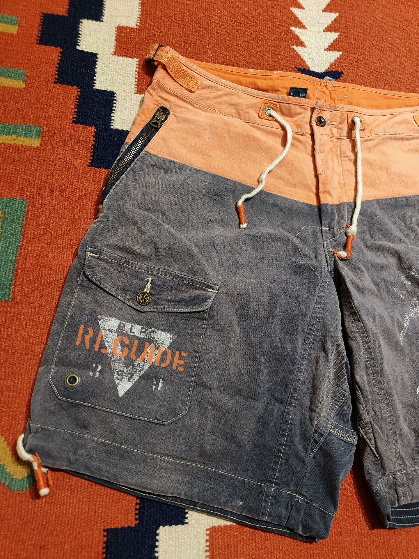 Ralph Lauren RRL Two-Tone Utility Shorts — back