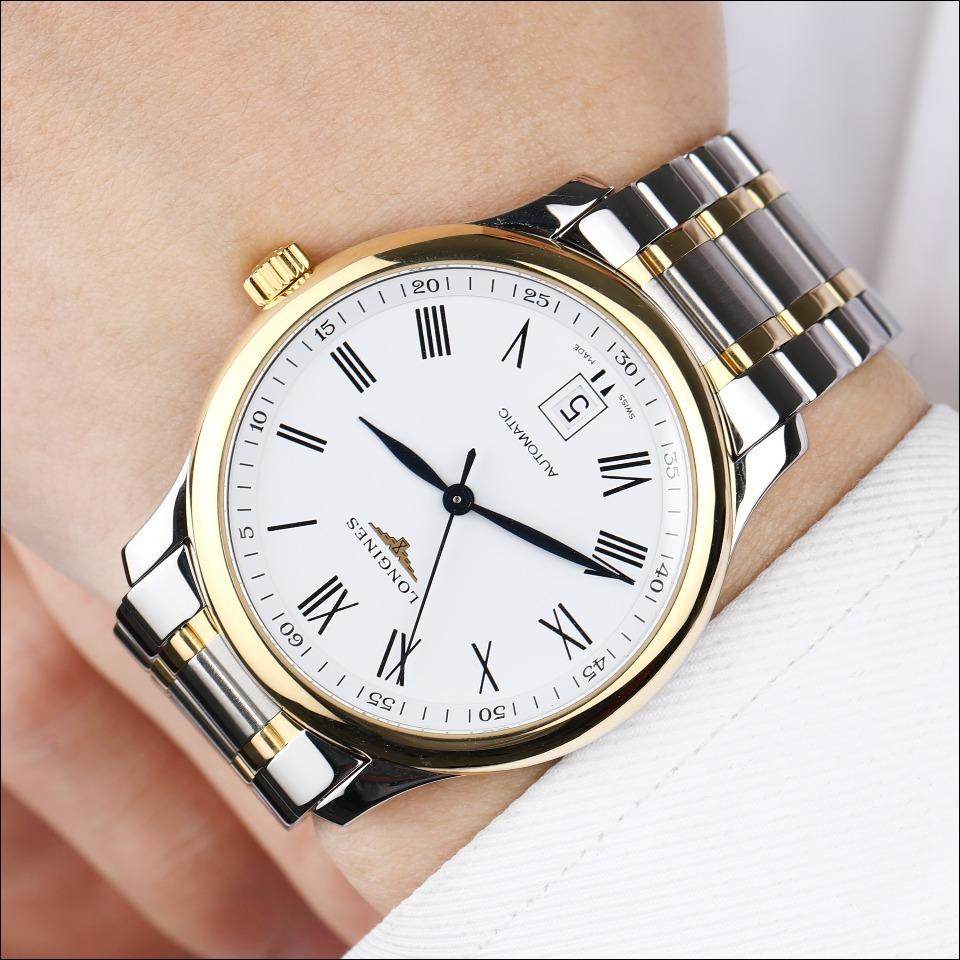 [9.5新]浪琴l2.628.5.11.7制表传统系列黄金精钢自动机械男表