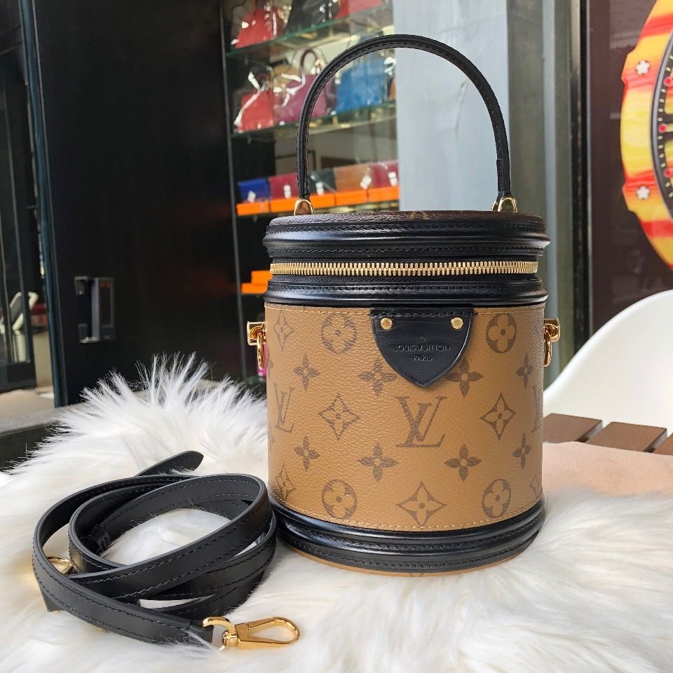 [未使用展示]购于19年lv/路易威登cannes咖色单肩手提包m43986