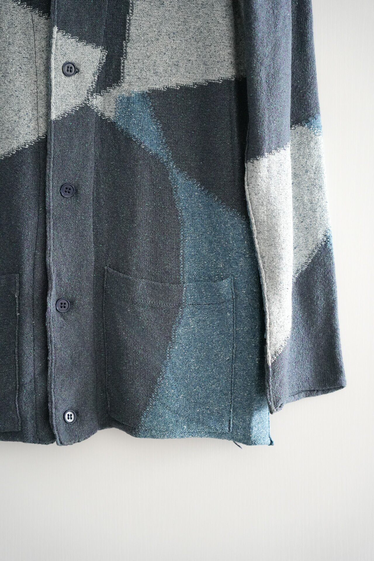 Yohji Yamamoto 12ss Geometric Silk Cardigan — back