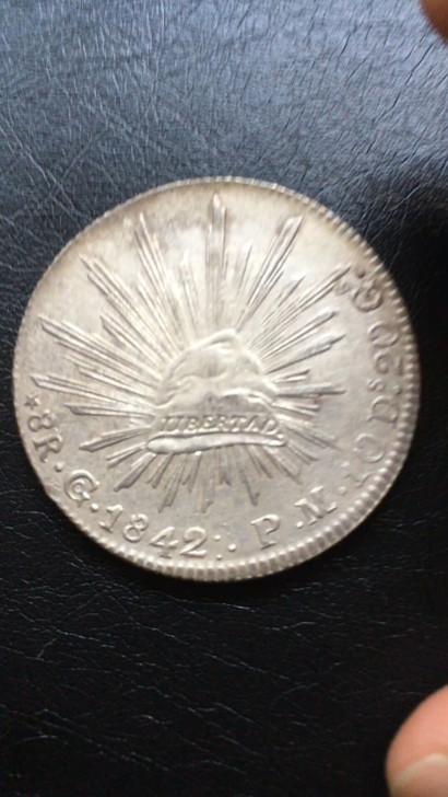 保真鹰洋银圆1842年墨西哥GoPM共和早期现货
