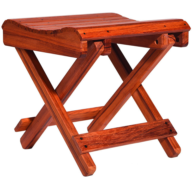 红花梨马扎凳可折叠独板榫卯结构方便携带【源头精采】限量5件!