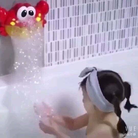 抖音同款宝宝浴室创意沐浴玩具螃蟹泡泡机音乐起泡机洗澡戏水天才