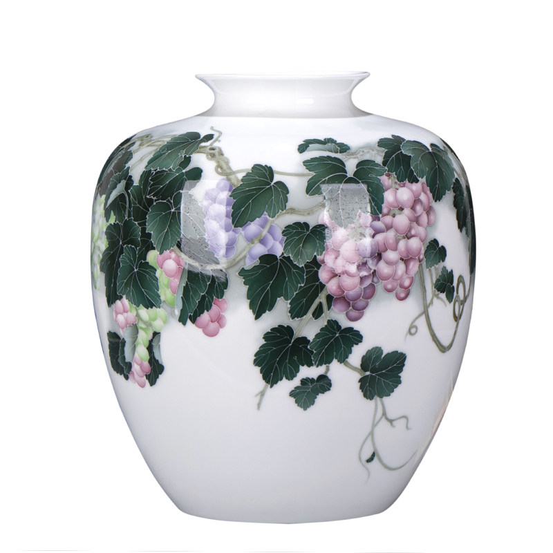 【大器藏品】省陶瓷工艺美术师张婷力作纯手绘醴陵釉下彩花瓶赏瓶