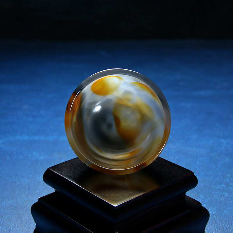 【鬼市】冰底花色鼓杯-刘一大师玉酒器玉茶器系列 gd09