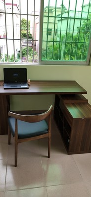 书桌书架组合家用转角书房学生写字台现代简约北欧小户型办公桌