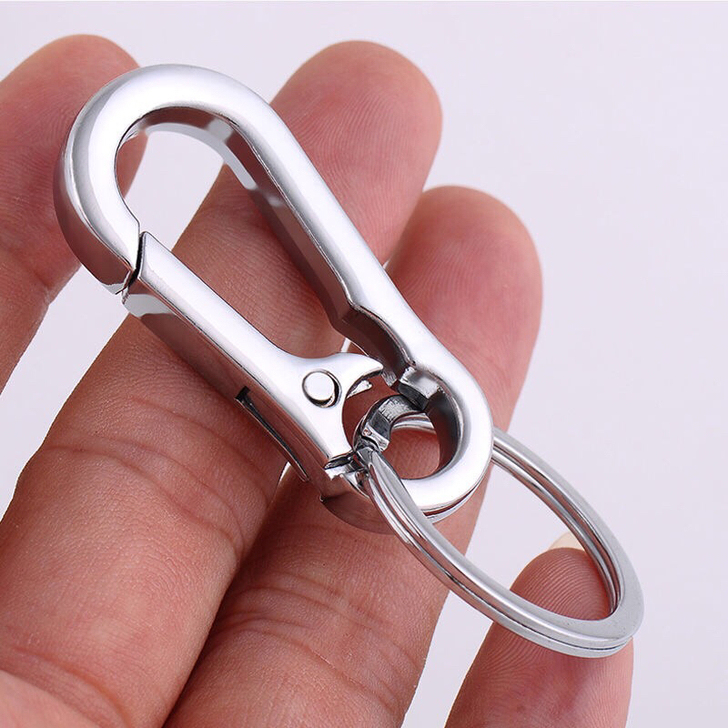 【5元包邮】个性不锈钢汽车钥匙扣挂件钥匙链圈创意腰挂男士商务