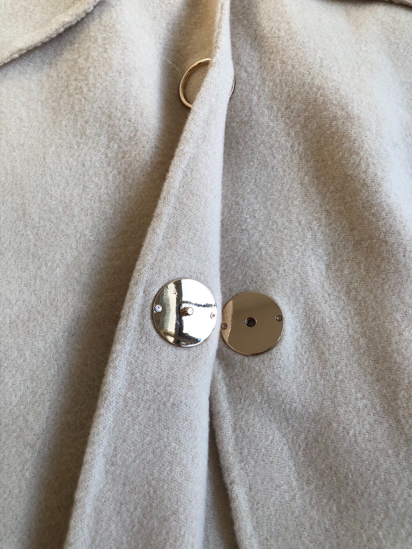 Burberry Cream Wool Coat — front
