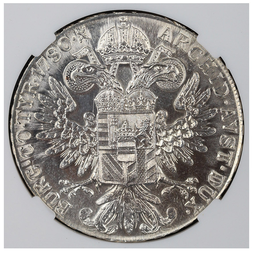 2775号奥匈帝国银币ms67美品