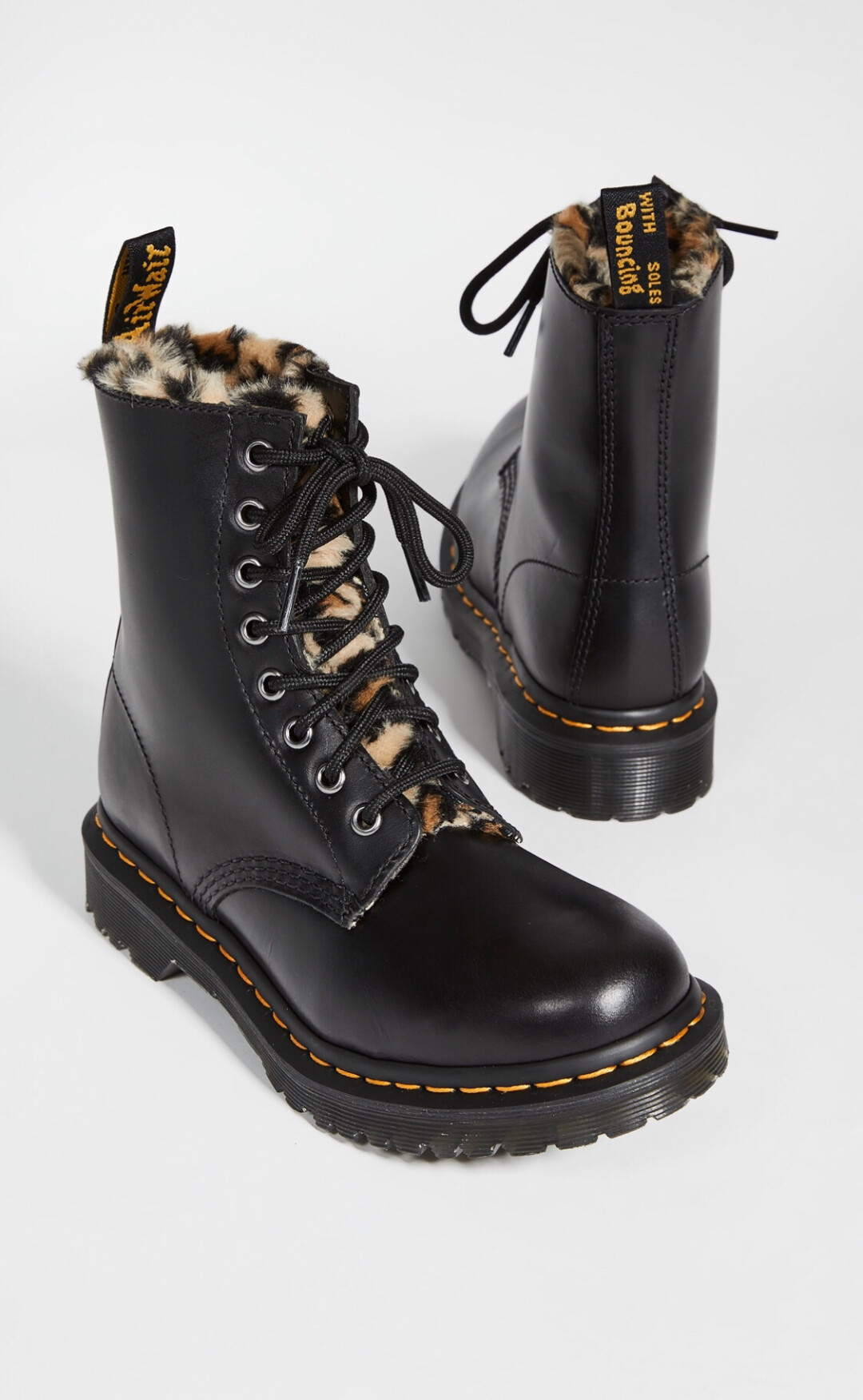 马丁博士dr.martens 1460豹纹加绒8孔靴