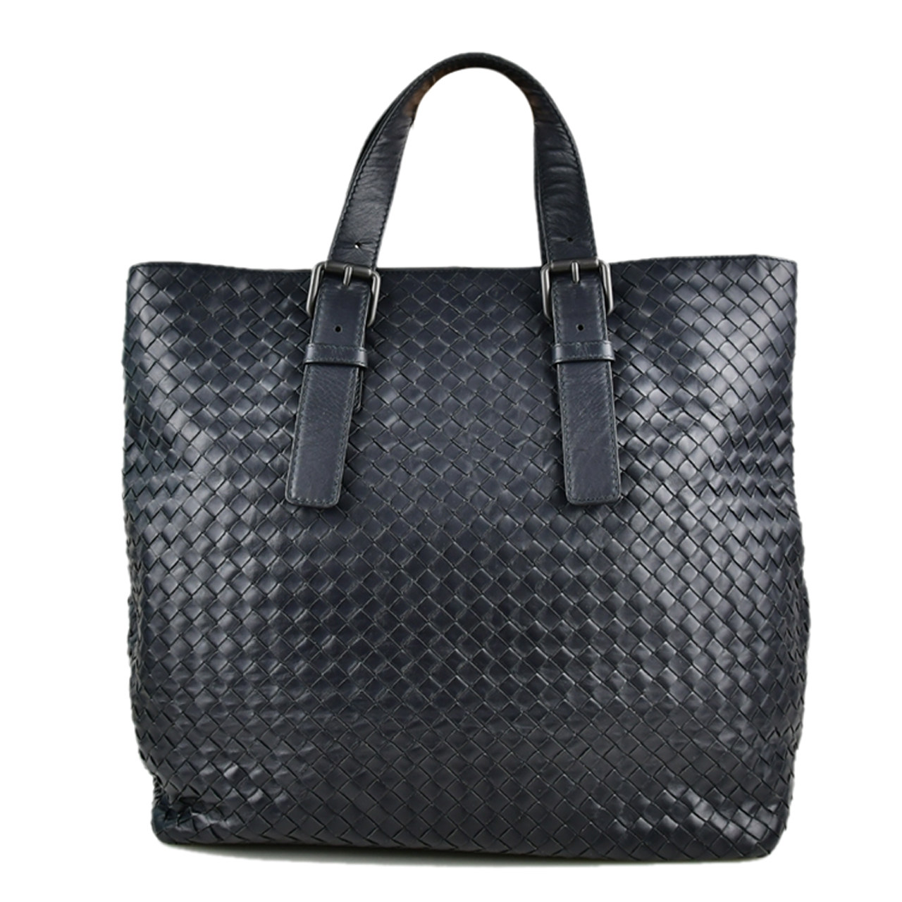 [二手9.0新]葆蝶家bv女士全皮编织手提斜挎罗马包bv1971