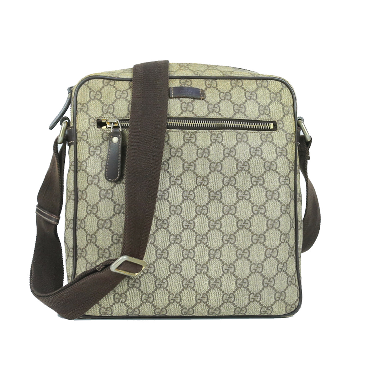 [8.5新]古驰gucci男士棕色印花斜挎相机包aab2002067