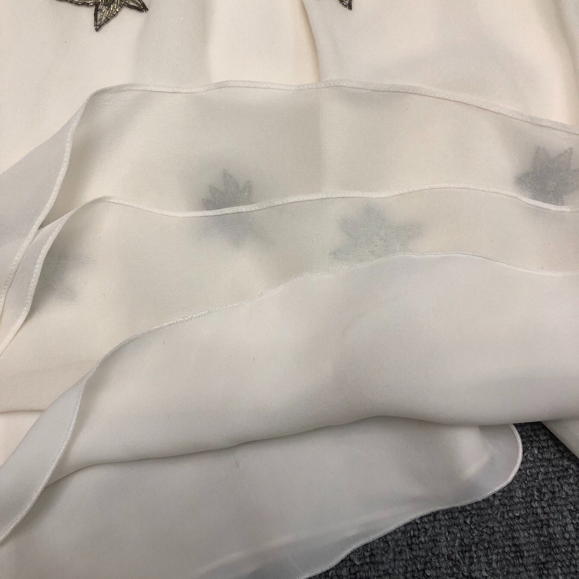 Saint Laurent 15SS White Embroidered Dress Coat — back