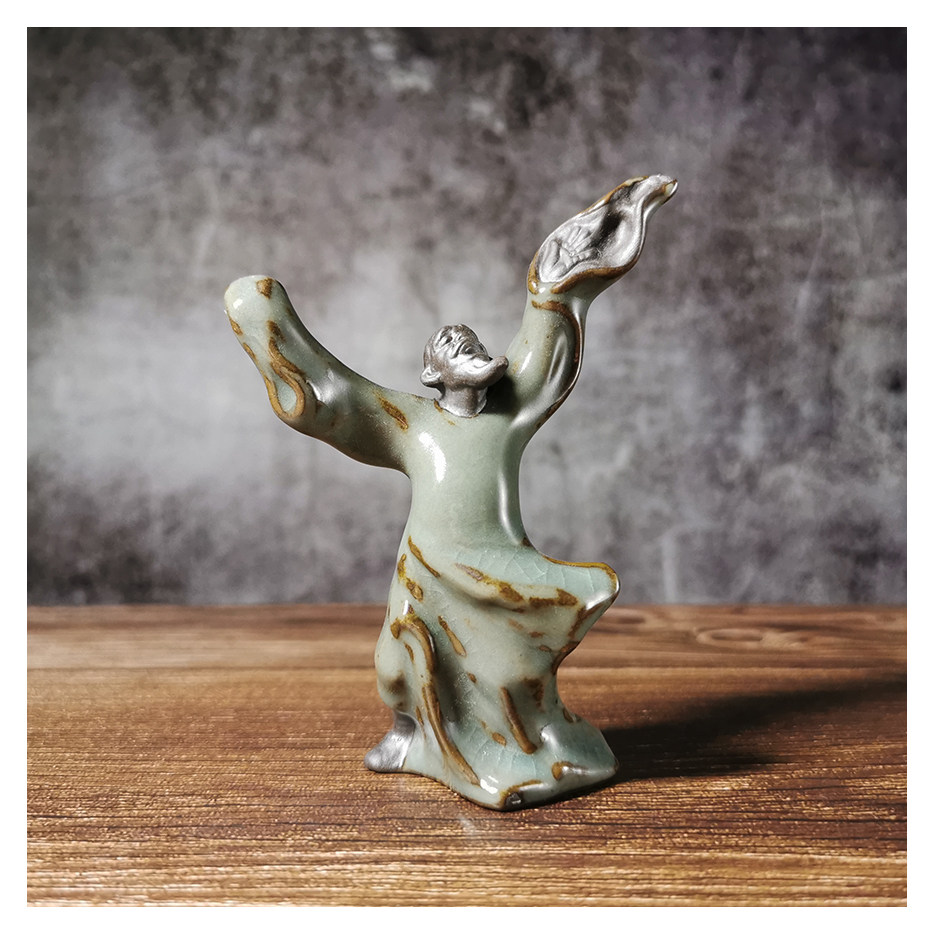 仰天长啸手工紫砂陶瓷茶宠桌面小摆件生活美学家居茶室配套衍生品