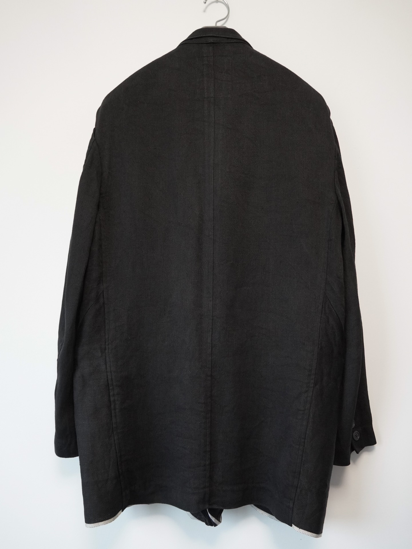 Yohji Yamamoto 1990SS White Trim Twill Jacket — front
