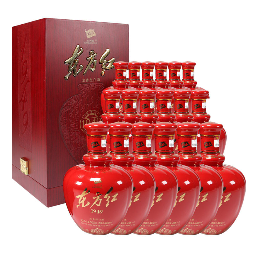 【萃智勤be005】剑南春 东方红1949白酒 52度浓香型 500ml*18瓶