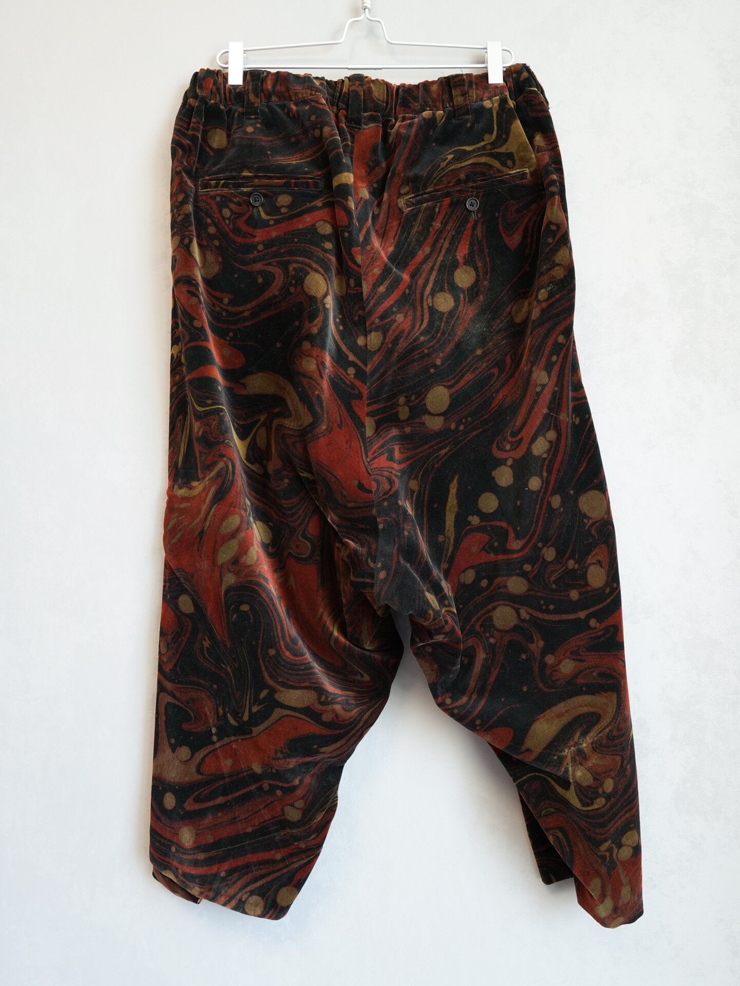 Yohji Yamamoto 15AW Velvet Wide-Leg Pants — label