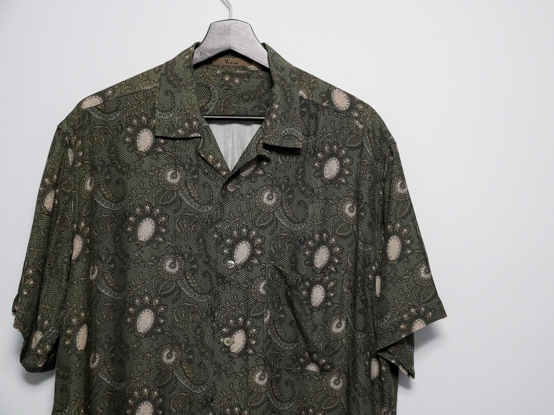 Yohji Yamamoto 1980s Tree of Life Short-Sleeve Shirt — back