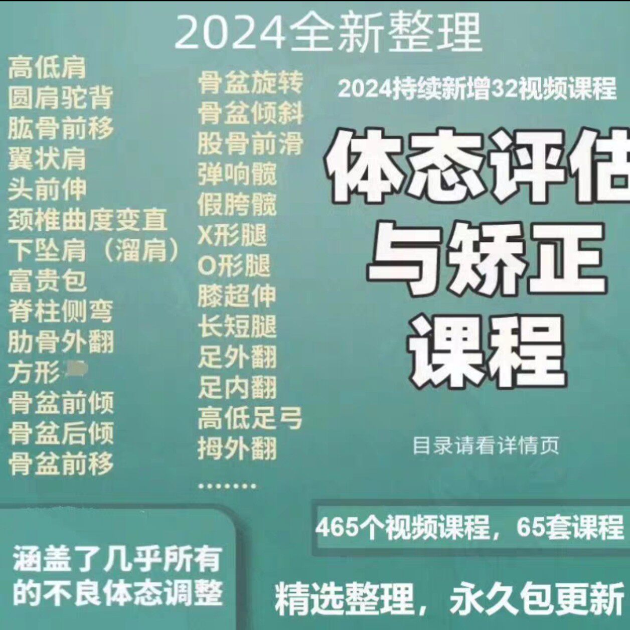 【A224秒发货】[钉子]体态矫正教程视频姿势骨盆修复运动康