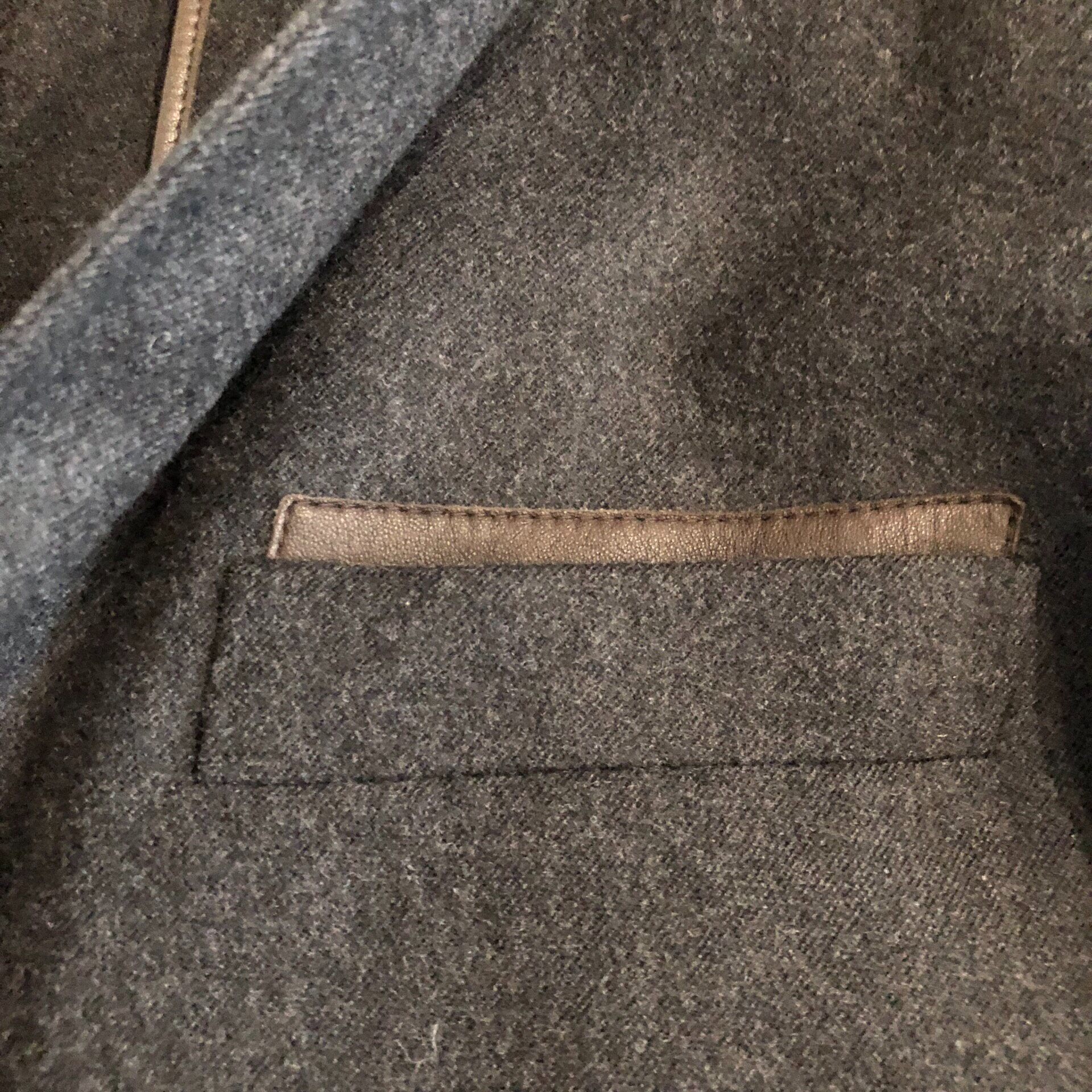Hermes Dark Gray Wool Suit Jacket — back