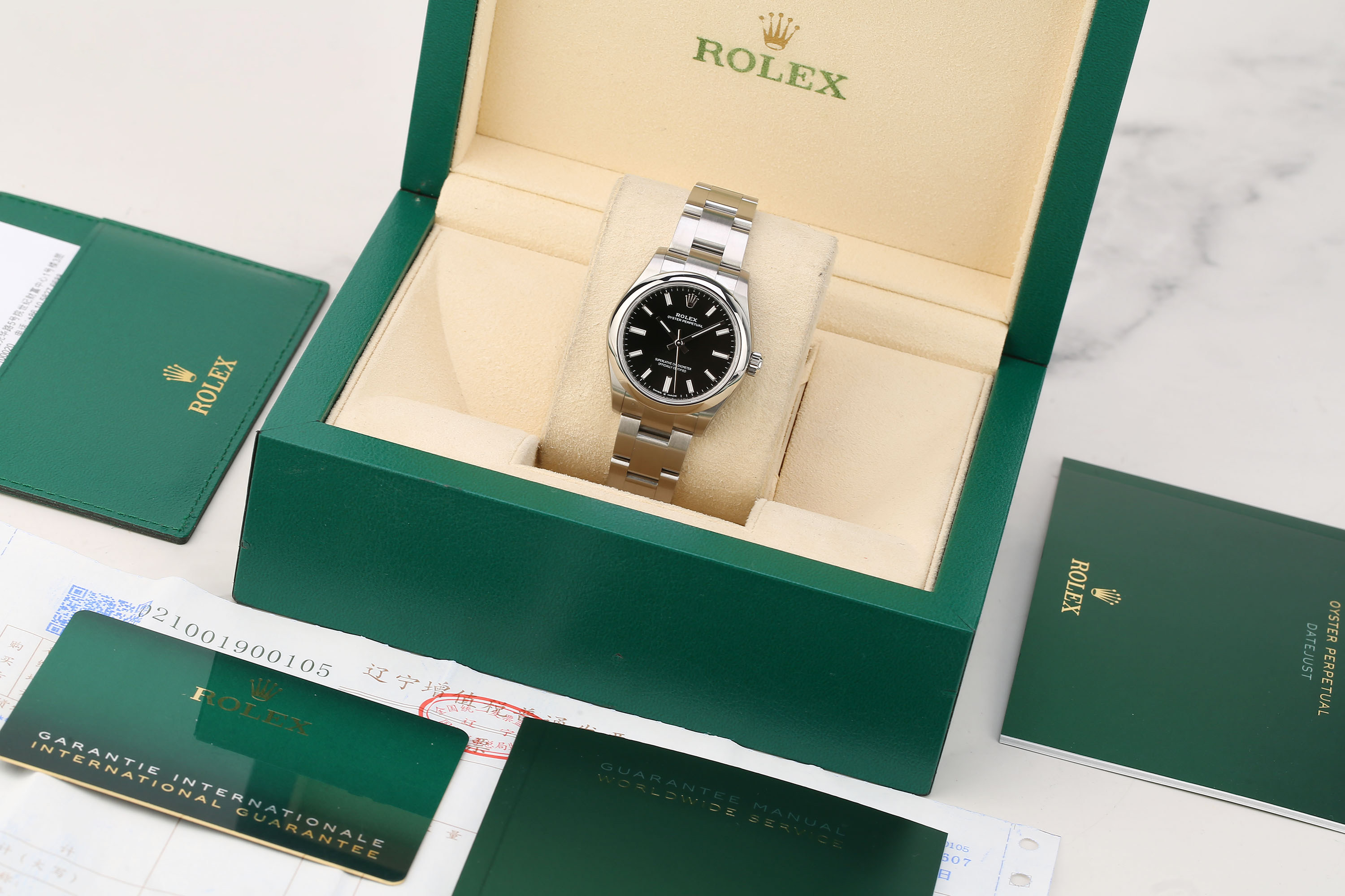 [9.9新]21年劳力士m277200-0002蚝式恒动系列精钢全自动机械女表