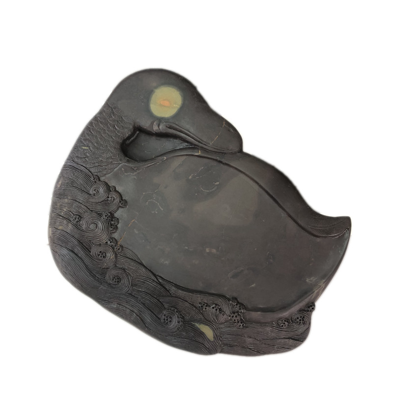 【爱鹅砚】坑仔岩珍品石眼 鱼脑冻全手工作品 端砚收藏