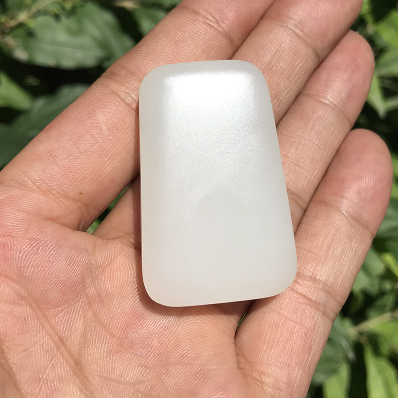 全程自然光ipone7拍摄新疆95于阗山料过灯羊脂玉平安无事牌35克壶