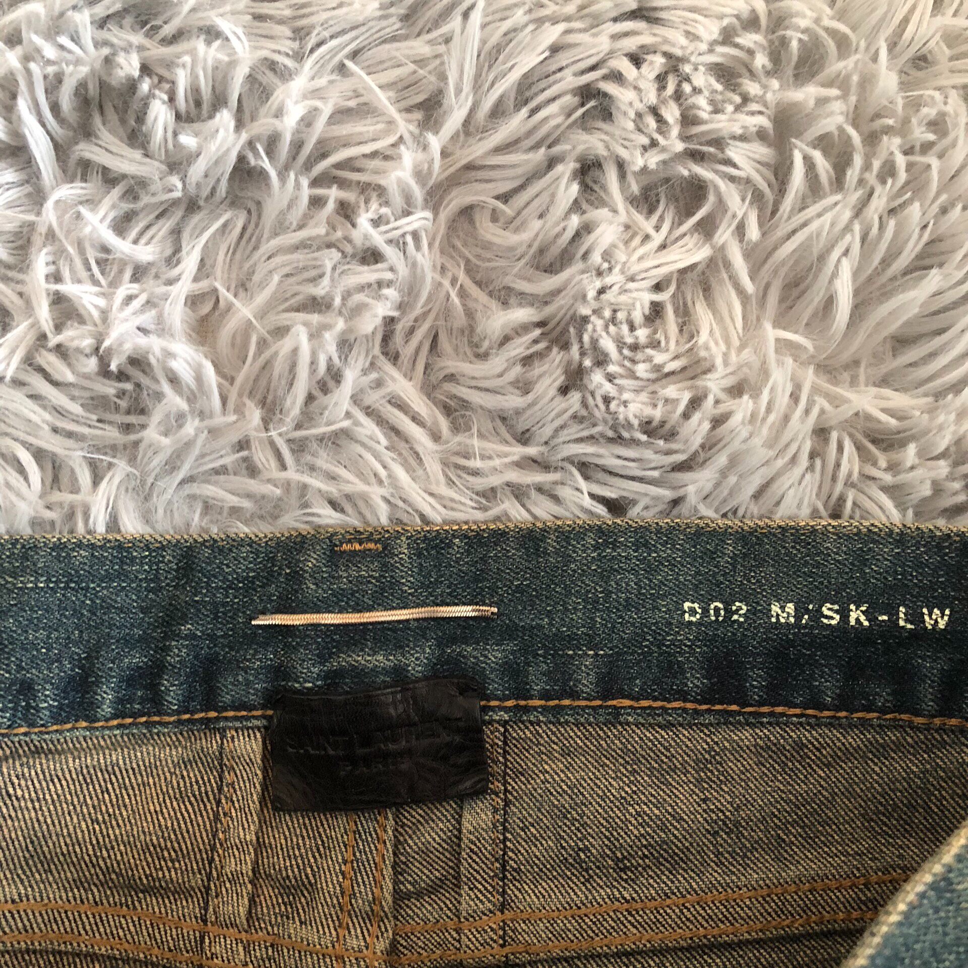 Saint Laurent SLP 15ss Yellow Mud Jeans — back
