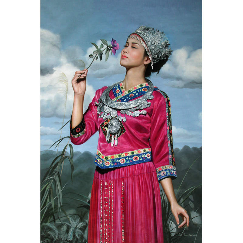 五色土文化传播 【版画】赖跃森《花开时节》 限量收