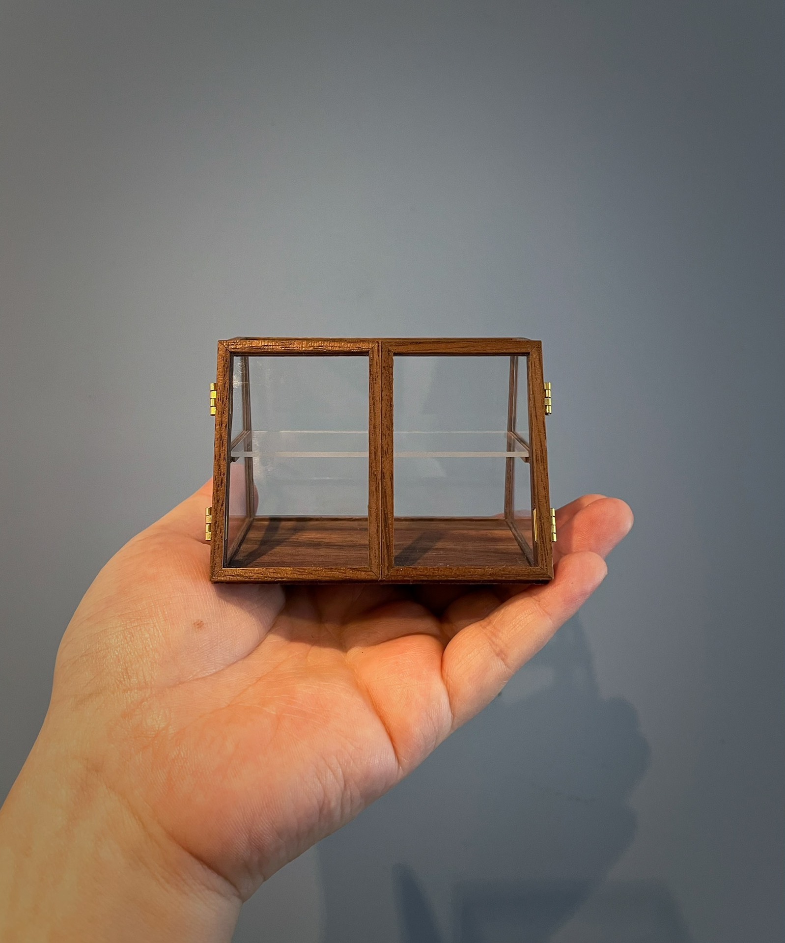 Vue détaillée d'une vitrine miniature