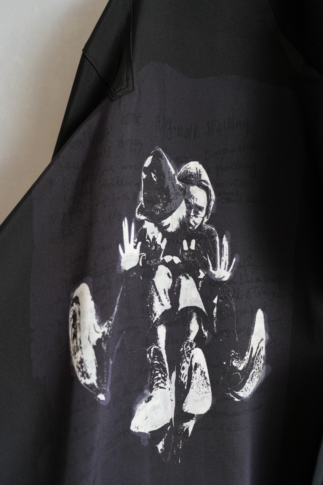 Yohji Yamamoto 22AW Oversized Silk Print Coat — back