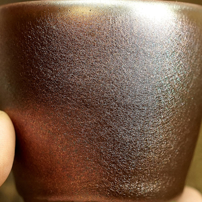 【流光溢彩】魅惑瑰丽 天然多彩 罗军 建阳建盏口径6.9cm h58