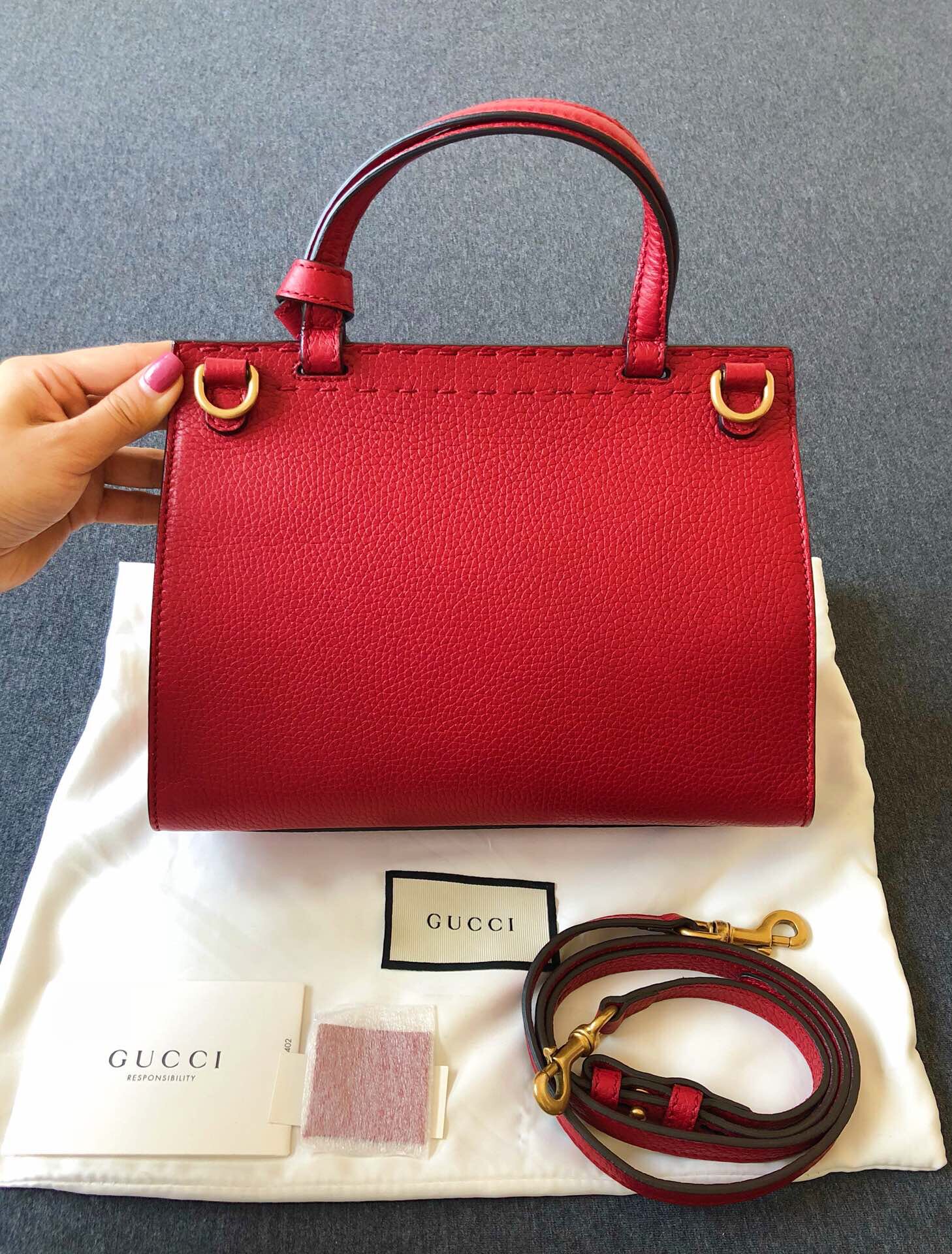 [9.9新]未使用古驰gucci marmont女士手提单肩包a91223002