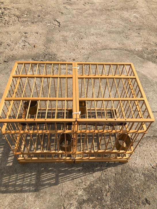 压卯铜嘴笼蜡嘴笼全皮无竹节无裂上过两遍油全套出带钩