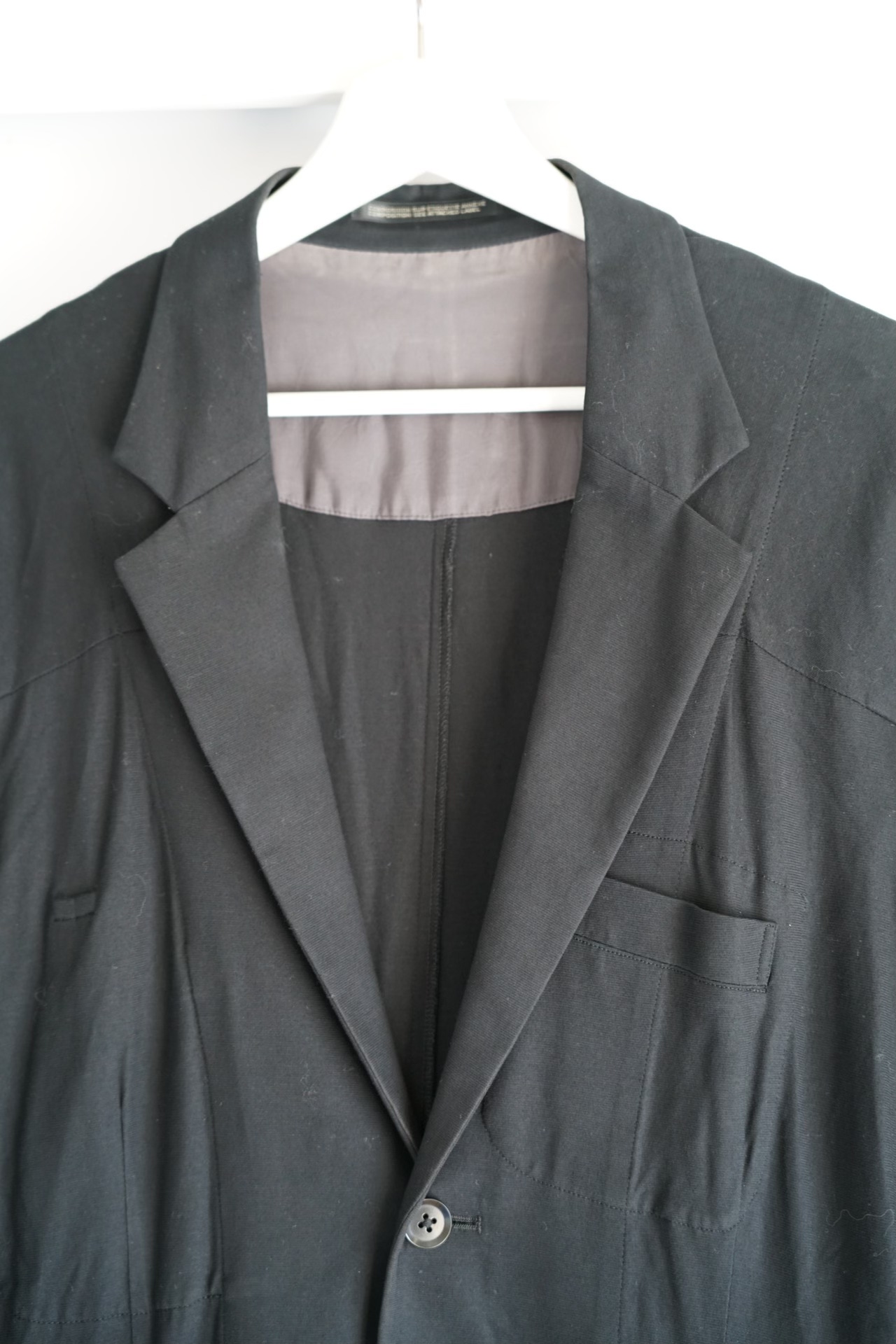 Yohji Yamamoto 14SS Raglan Cotton Blazer — detail