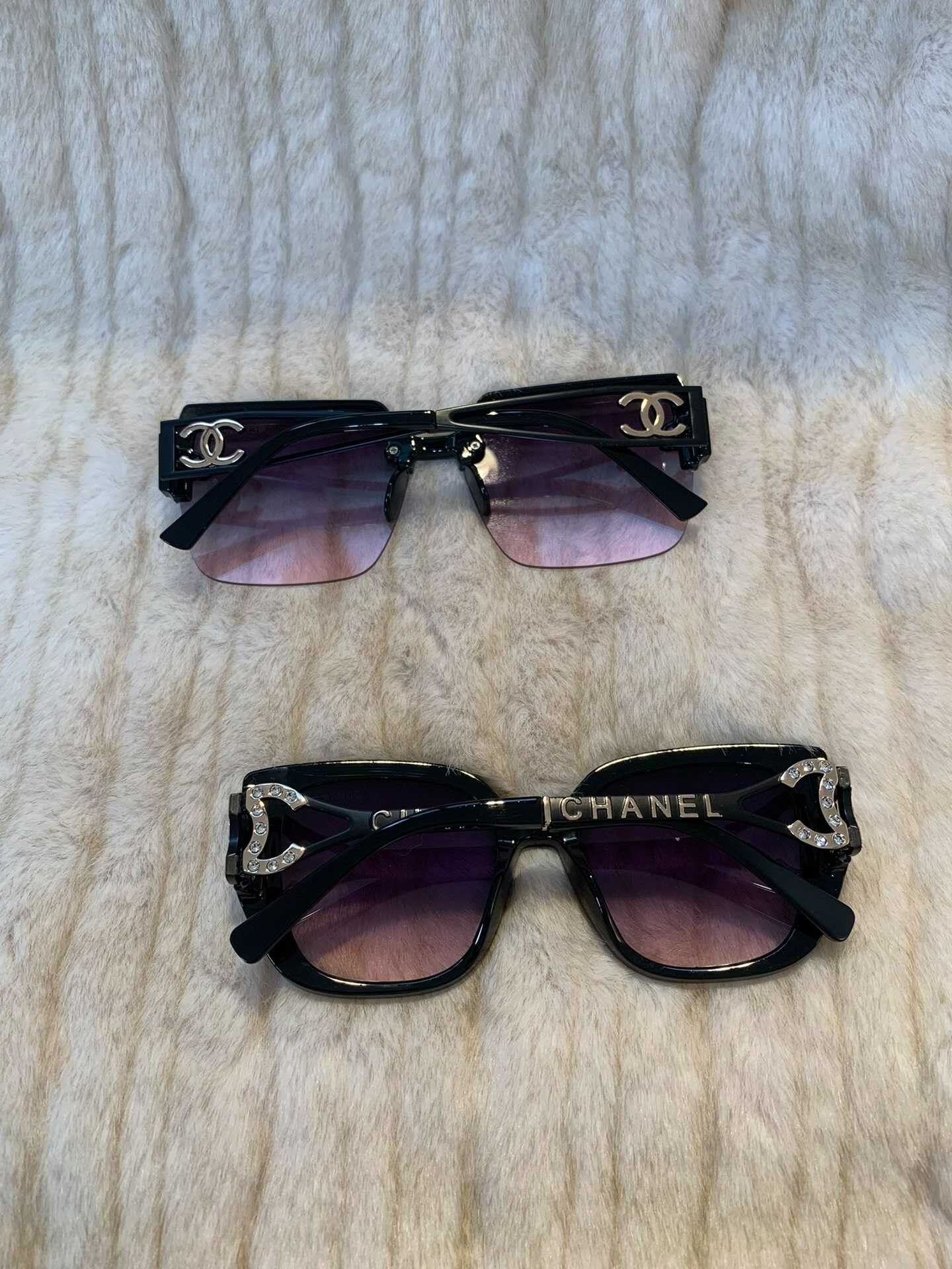 Chanel小香中古墨镜 渐变色灰紫色镜片 两个款式可选