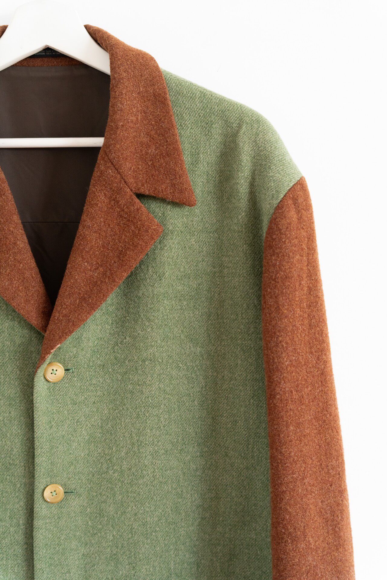 Yohji Yamamoto 90AW Brown Green Suit — label