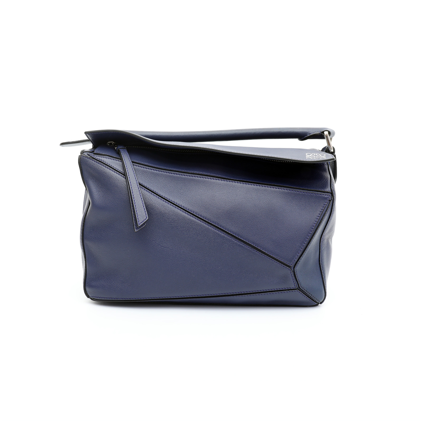 【9.5新】罗意威loewe女士蓝色几何单肩包54045